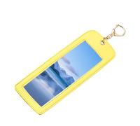 Llavero de piel sintética transparente con cola larga para guardar fotos | para niños, familia, Año Nuevo, Aniversario, Aut, amarillo, Fare riferimento alla descrizione