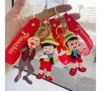 LLavero de Pinocho de Disney para niños, llavero de muñeco de carpintero antiguo de Anime, accesorios, decoración de bolsa, colgante de dibujos animados, juguetes para niños, regalos, 1 ud./3 unidades