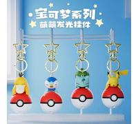 LLavero de Pokemon Pikachu genuino, Psyduck Piplup Bulbasaur, figuras de acción de Anime, llavero de juguete, colgante con fragancia, regalos de navidad Pikachu 12CM