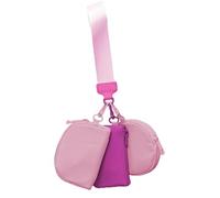 Llavero de pulsera, monedero triple de muñeca, monedero para monedas, llavero con cremallera alrededor, pequeña cartera portátil para mujer, viajes, deportes al aire libre, rosa, ver descripción, Ver
