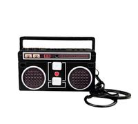 Llavero de radio, llavero de radio | Llavero pequeño para mochila | Colgante con colgante de llavero retro, decoración de mochila colgante, pequeño colgante de llaves de coche para mano, Negro , Se