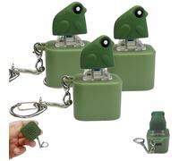 Llavero de rana croante, juguete antiestrés recargable, teclado con clic