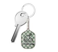 Llavero de raqueta, llavero de remo de pickleball para mujer, llavero único de pickleball, llavero creativo de pickleball, llavero de metal, verde, Siehe Beschreibung