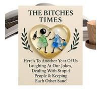 Llavero de recuerdo de la amistad: colgante de acrílico plano 2D en forma de corazón, decorativo coleccionable ligero, regalo perfecto para hermanas, amigas de la familia | Para cumpleaños, Pas