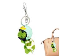 Llavero de regalo de tortuga de peluche - colgante para llaves de coche de algodón | soporte para llaves, animal de peluche, accesorio lindo para bolso y mochila, para mujeres y niñas, verde, Se
