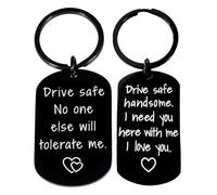 Llavero de regalo romántico: ficha de recuerdo de titanio, mensaje grabado, accesorio para novio y San Valentín, elegante colgante de llavero de metal, regalo ideal | Recordatorio diario de celebració