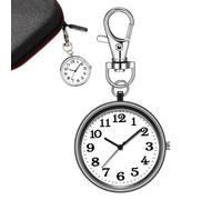 Llavero De Reloj, Reloj De Clip | Reloj con Clip para Mochila, De La De Reloj con Pinza Exquisito, Colgante De Reloj Llavero para Vacaciones, Familias, Amantes, Negro, Se référer