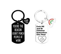 Llavero De Renuncia De Colega De Acero Inoxidable De 2 Piezas, Regalo De Despedida De Colega, Llavero De Transferencia De Empleado, Regalo De Despedida De Jubilación.
