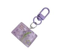 Llavero de resina con colgante de libro de flores y mariposas de dibujos animados para llaves, bolsos, regalo, accesorio decorativo de resina