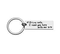 Llavero de seguridad con texto en inglés"I Need You Here With Me Trucker Husband", regalo para papá, día de San Valentín