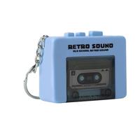Llavero de sonido retro, llavero con minicasete, reproductor de CD portátil, CD portátil, reproductor de minidisco, reproductor de minidisco, reproductor con altavoz, reproductor de audiolibros