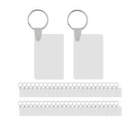 Llavero de sublimación rectangular de reemplazo de tablero en de transferencia de calor de doble para suministros de artesanía llavero acrílico