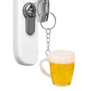 Llavero de taza de cerveza, colgante de bolsos, llavero colgante de simulación de decoración lindo para mochila, bolsos, hombres y mujeres, accesorios