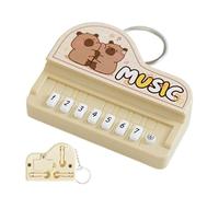 Llavero de teclado de piano, dispositivo de aprendizaje de música, dije de instrumento creativo, de metal decorativo, función de colgar accesorios, categoría de educación musical, pequeño