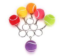 Llavero De Tenis De 6 Uds., Llavero De Pelota Deportiva De Terciopelo Multicolor Para Decoración Colgante, Bolsas De Regalo, Recompensa De Carnaval Escolar, 1,6 Pulgadas