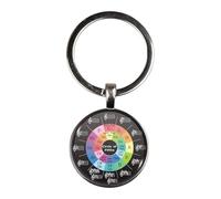 Llavero de teoría musical, fácil de llevar, 2,5 cm, dije de círculo de quintos, llavero de herramienta de aprendizaje musical, ampliamente utilizado, para estudiantes, profesores, músicos