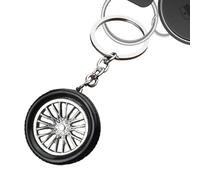 Llavero de Tire Charm, Realistic Auto Pendant, Lightweight Car Wheel Decoration Accessory, Metal Key Holder Car Entusiast Collection Gift for Fitness School Shopping Travel Daily Commute Use 6 x 2 x 1