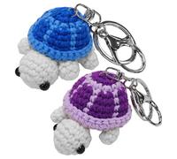 Llavero De Tortuga De Punto, Minillavero De Tortuga, Cole De Ganchillo De Lana, Accesorios Bonitos para Bolso, Llavero De Regalo Divertido, 2 Uds.