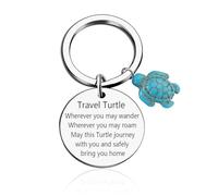 Llavero De Tortuga De Viaje De 1 Pieza, Colgante De Animal Creativo, Llavero con Colgante De Tortuga, Llavero De Tortuga Lindo, Regalo De Viaje para Familiares Y Amigos