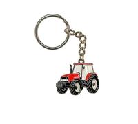 Llavero de tractor rojo - Accesorios de tractor y regalos de agricultores para hombres - Regalos de granja, regalos de agricultura, llavero de tractor, regalo para agricultores, regalos de excavadora