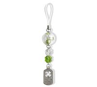 Llavero de Trébol de Cuatro Hojas con Campana de Viento, Llavero Colgante Original con Sonido, Llavero Decorativo de Buena Suerte para Llaves y Bolso, Regalo para Parejas y Amigos