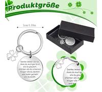 Llavero De Trébol De Cuatro Hojas De 3 Piezas, Adornos De Letras Alemanas, Regalos Conmemorativos Felices, Adecuados para La Temporada De Graduación, Escenas De Cumpleaños.