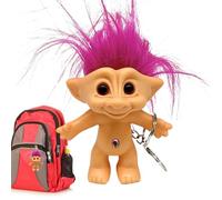Llavero de troll Doll - Good Luck Troll Dolls Keychain | 10 cm Fun and Colorful AntiLost Key Chain Key Ring for Different Types of Keys Collections, School Project, Arts and Crafts, Party Favors