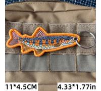 Llavero de Trucha , Anilla de Llave de , Llavero Tejida , Accesorio Deportivo, Colgante para Mochila de Pesca, Regalo, Accesorio de Moda, Unisex