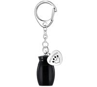 Llavero de urna para mascotas para perro y gato, cilindro de cremación con huella conmemorativa, recuerdo de condolencias por la pérdida de cachorro, gatito