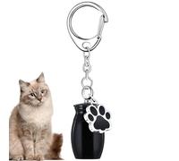 Llavero De Urna Para Mascotas - Recuerdo De Cenizas De Acero Inoxidable