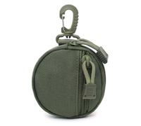 Llavero de utilidad, bolsa organizadora, monedero, llavero, bolsillo, tarjetero, cintura, auriculares, camping, Verde militar