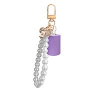 Llavero de viaje para bálsamo labial, clip de moda, portátil, para belleza, soporte de brillo, resistente al bálsamo