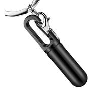 Llavero de viaje para pastillas, mini organizador, contenedor seguro a prueba de fugas, práctico pastillero portátil, accesorio de llavero duradero, de bolso, cinturón, almacenamiento de