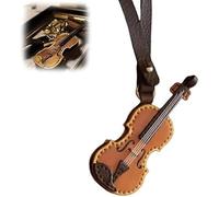Llavero de violín y violonchelo de cuero artesanal Llavero de instrumento musical en miniatura Mini violonchelo Modelo de instrumento musical Llavero de regalo para amantes de la música