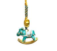 Llavero decorativo con cordón para teléfono con caballo balancín de metal ligero para llaves Mochilas Accesorio llavero multifuncional Llavero de metal resistente al óxido, C, Talla única