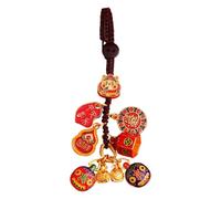 Llavero decorativo de Dios de la Riqueza, colgante de llavero de Dios de la riqueza, dije creativo para bolsa de Dios, símbolo de buena suerte y prosperidad, figura china para familiares y amigos, Ver