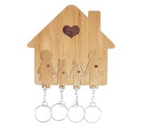 Llavero decorativo de pared, llavero de madera para pared, llavero decorativo para familia de madera de pared, ganchos decorativos para llaves de entrada, organizador de llaves de pared