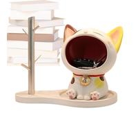 Llavero decorativo genérico - Estatua de gato de resina - Cuenco para joyas | Almacenamiento para caramelos y baratijas Sala Dormitorio armario estantería entrada decoración