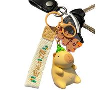Llavero del Capybara, llavero divertido del Capybara,Reproducción de música Juguete realista de carpincho | Llavero animal con colgante de capibara de muñeca divertida, llavero creativo súper lindo de