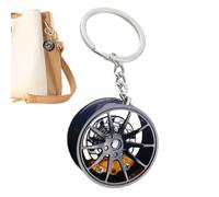 llavero del coche del cubo de rueda, llavero auto del cubo de rueda,Llavero de metal modelo pieza de automóvil - Llavero con forma de cubo de rueda de coche, llavero de aleación de zinc para mochilas,