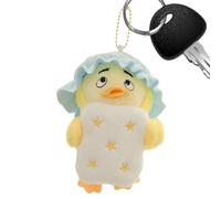 Llavero del pato de la felpa, animal relleno del pato de la historieta