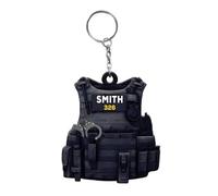 Llavero del policía - colgante de llaveros - Regalos de policía Colgante Llavero Accesorios Favores de fiesta para la familia de amigos