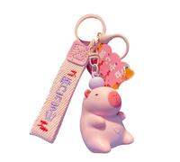 Llavero divertido Capybara - Capybara juguete llavero colgante Capybara llavero musical super lindo creativo Capybara llavero tocando música realista Capybara juguete animal, rosa, Se référer au