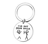 Llavero Divertido De 1 Pieza, Llavero De La Amistad, Llavero De Acero Inoxidable Tengo Tu Espalda, Llavero Creativo Con Figura De Palo, Regalo Para Buenos Amigos