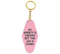 Llavero Divertido - Llavero Único Sarcástico | Llavero Rosa Divertido Retro, Llavero Divertido Acrílico Creativo, Llavero De Personaje Sarcástico, Llavero Divertido Para Adolescentes Diciendo Humor, F