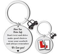 Llavero Drive Safe con texto en inglés "Congratulations Learner Driver Passed Driving Test New Car Gifts 17th Birthday Gift for Teenage Girls Boy Daughter Son Christmas Back To School Birthday Gifts,