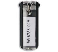 Llavero Durable Key Clip Negro 25 mm 68 mm 6 piezas