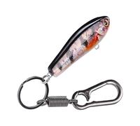 Llavero en forma de pescado, realista, inspirado en la pesca, con encanto, cebo de pesca para anillo de llave colgante, para bolso de hombro, mochila de cumpleaños, día del padre, Navidad, sala de