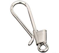 Llavero envuelto en alambre de latón macizo con gancho en U chapado en plata para llaves de coche, bolsos y accesorios diarios (3 x 68 mm)