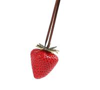 Llavero estético de resina con dije de fresa, colgante para colgar en bolsa para mujer, Rojo, Small